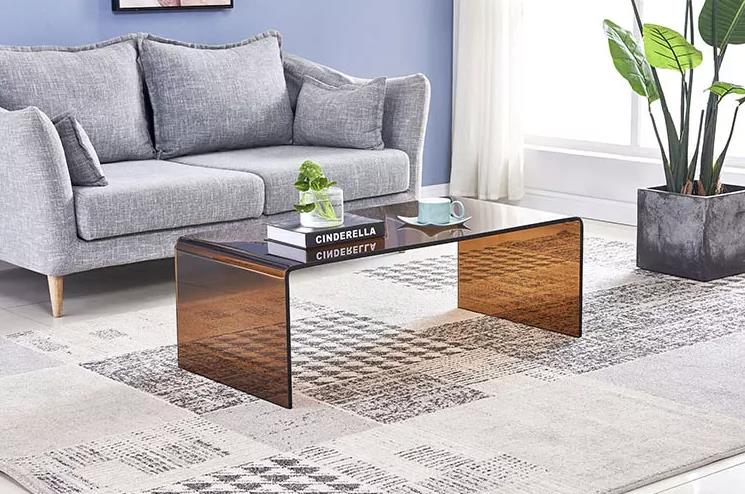 Brown Tempered Glass Table