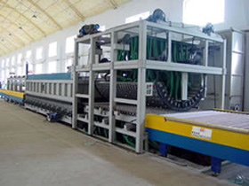 Flat and curved tempered glass furnace