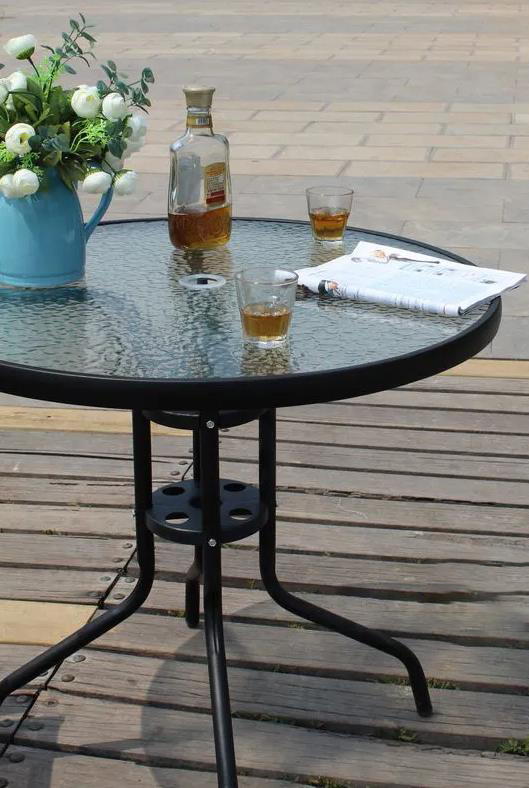Round Aquatex Patterned Tempered Glass