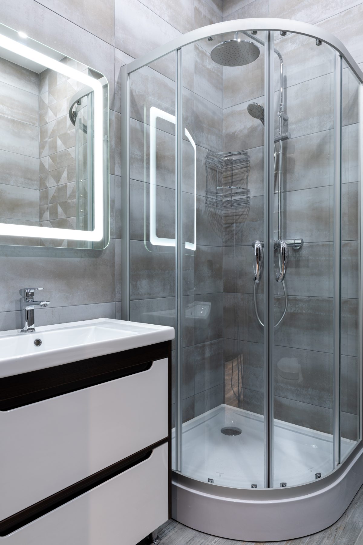 curved shower enclosure glass and mirror glass